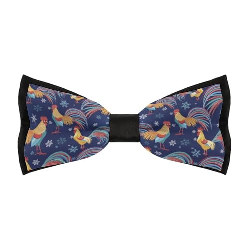 JYYAU Rooster Pattern Bow Tie Adjustable Necktie For Men Business Fashion Pre-tied Tie Neckwear Novelty Accessory For Weddings Party Festival