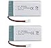 YUNIQUE ITALIA 2 Pezzi Batteria Lipo Ricaricabile (3.7v, 1200mAh Lipo) per Rc Droni Quadricotteri Syma X5SC X5SW
