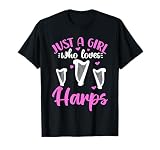 Harp Just A Girl Who Loves Harps Gift for Harpist T-Shirt