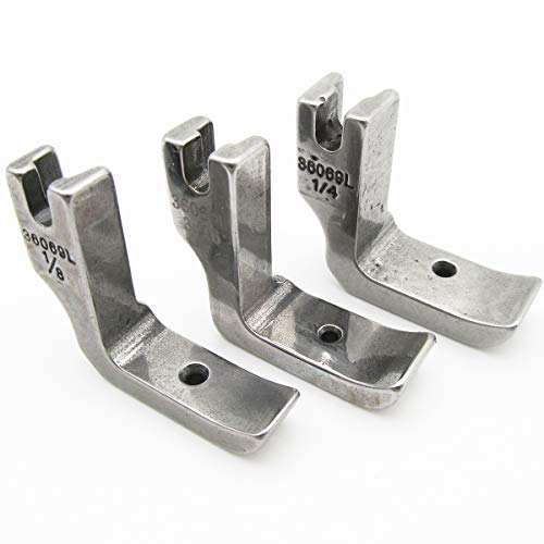 Pies para máquina de coser High Shank Solid Welt Piping 3 piezas miniatura 1