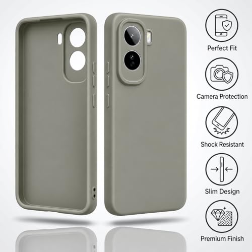 Image of FIRST MART Matte Silicone Back Cover for Vivo T5 Pro - Green