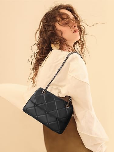 Image of Gladdon Quilted Crossbody Purses for Women Small Ladies Shoulder Bags with Chain Trendy Clutch Purse Cute Designer Bag