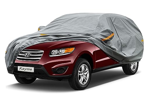 Image of Kayme Heavy Duty SUV Car Cover Custom Fit Hyundai Santa Fe (2006-2025) Waterproof All Weather for Automobiles, Full Exterior Covers Sun Rain UV Protection.（Deliver About 3-10 Days）