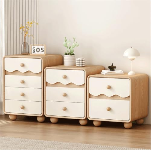 Table de chevet en bois 3 tiroirs meuble compact pour petits espaces - 8