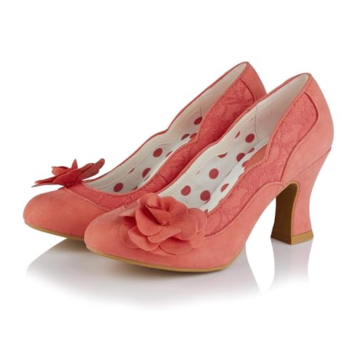 Ruby Shoo Chrissie 09336 Escarpins à talons carrés pour femme, corail, 36 EU