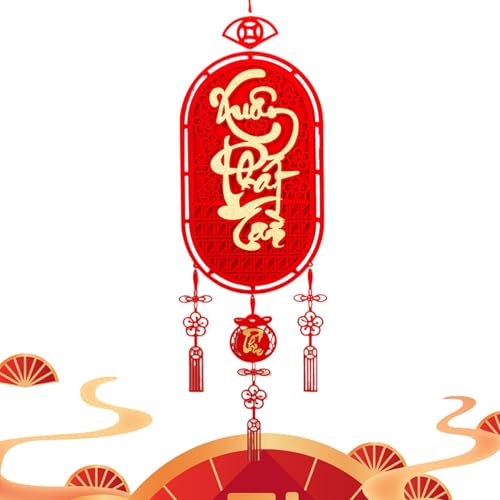 Decorações de ano novo vietnamita, Banner de Ano Novo vietnamita, centros de mesa de Ano Novo 2025 - Favores de Ano Novo, decoração de festivais, tecido flocado para o Ano Novo para o Nov