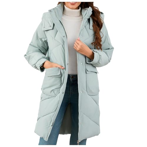 Veste épaisse doudoune chaude doublée femme avec capuche et zip