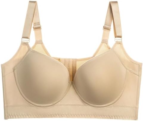 Women's Plus Size Bra Seamless Deep V Support Soft Underwire Push-up Bras Adjustable Straps Bralette - Image 5