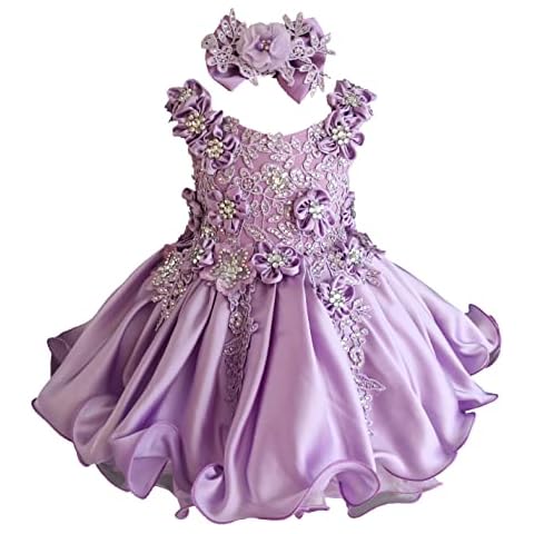 Jenniferwu G535 Infant Toddler Baby Newborn Little Girl's Pageant Party Birthday Dress Size 6-9M Lilac Cover