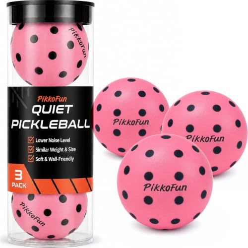PIKKOFUN Quiet Pickleball Balls - Silent Foam Practice...