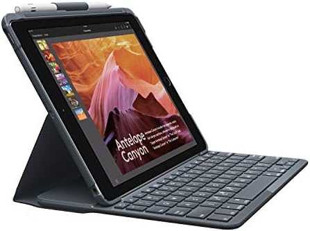Logitech Slim Folio with Integrated Bluetooth Keyboard for iPad (5th and 6th Generation) - Black