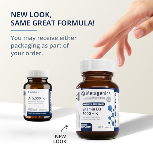 image for Metagenics Vitamin D3 + K - for Immune Support, Bone Health & Heart He