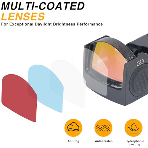 UL3 Red Dot Sight 1x22mm 3 MOA Reticle (RMR Pistol Cut) Reflex Pistol Sight 20mm Picatinny Mount Included