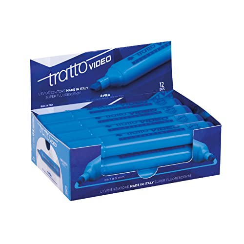 TRATTO Video - Boite 12 surligneurs bleu clair Cover