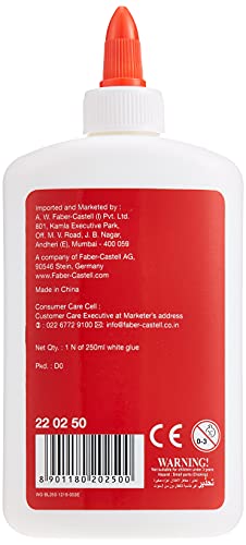 Image of Faber-Castell Poster Color Tin Box - Pack of 12 (Assorted) White Glue - 250ml (White)