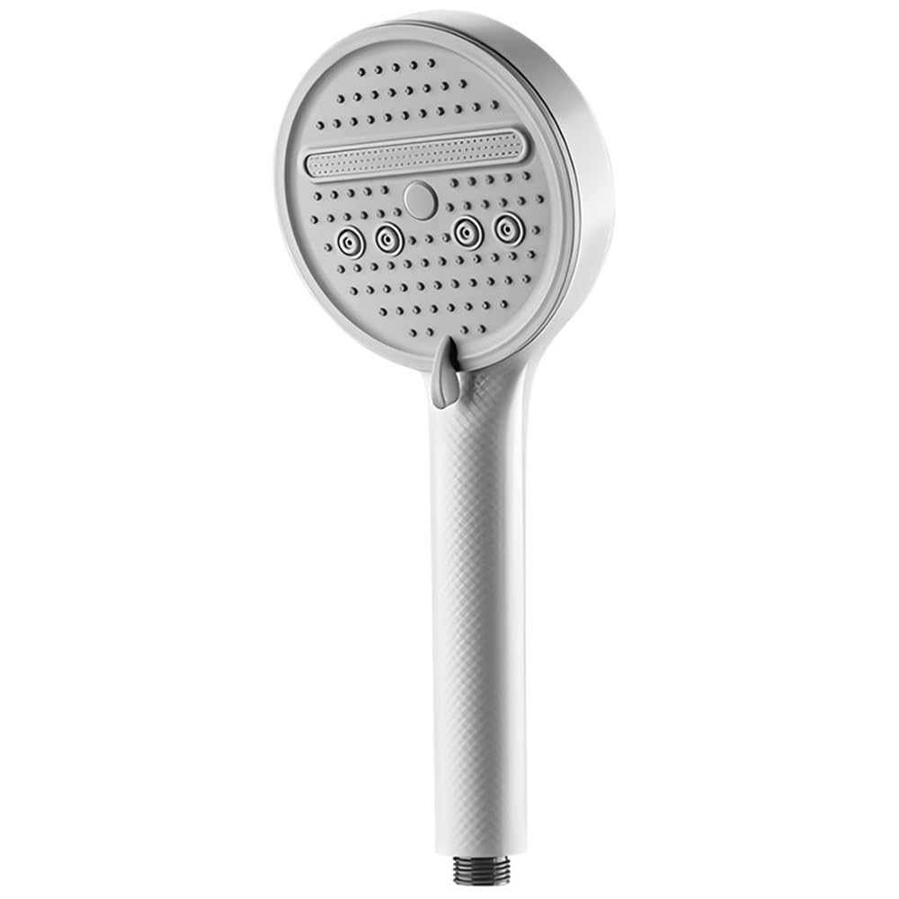 Ręczna głowica prysznicowa wysokociśnieniowa - 5 regulowanych natrysków M, konstrukcja oszczędzająca wodę, akcesoria łazienkowe, wisząca, czarna h