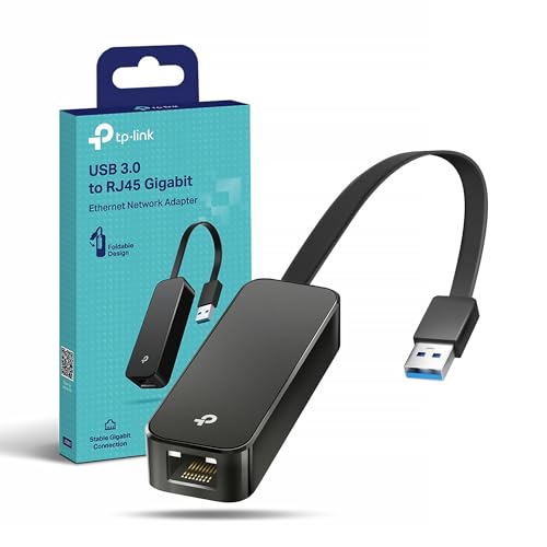 TP-Link UE306 WiFi Adapter USB 3.0 to RJ45 LAN Gigabit Ethernet Network Adapter USB to Ethernet Adapter for Gaming Nintendo Switch Router Wins Linux OS PC Plug&Play Compact&Portable