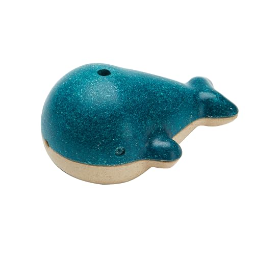 PlanToys® Wooden Whale Whistle Toy for Montessori Inspired Musical Exploration | Sensory and Auditory Skill Development | Eco Friendly Wooden Sound Toy for Creative Play