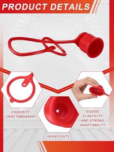 Image of Pushglossy 4 Sets 1 /2 Inches Coupler Dust Cap and Plug Rubber Covers Heavy Duty Dust Caps for Couplings