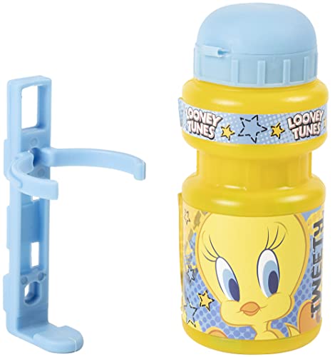 Warner Bros Looney Tunes Cycle Water Bottle 350ml Baby Girl Blue Yellow Titti Silvestro Universal Bike, 350 ml - Image 3