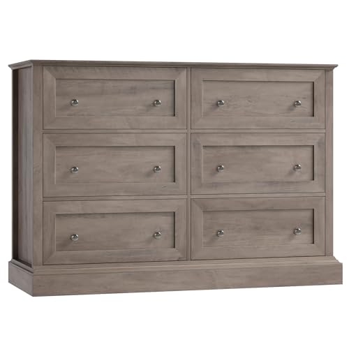 FOREHILL Comodekast met 6 schuifladen, dressoir, 120 cm breed, ladekast van hout, comodetekast voor slaapkamer, woonkamer, hal, 120 x 42,5 x 82,5 cm - Afbeelding 4