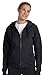 Hanes Women's Full Zip EcoSmart Fleece Hoodie, Black, Medium