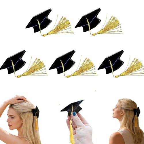 Graduation Cap Hair Claw, Graduation Cap Tassel Hair Clip, Mini...