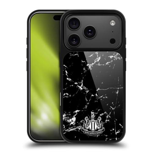 Coque Newcastle United FC Marbre Noir pour iPhone 17 Pro Gel Renforcé Head Case Designs