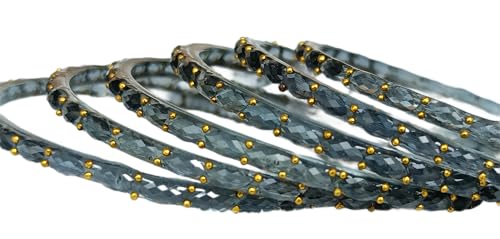 Image of JPS Plain and Glossy Finished Raindrop Glass Bangles Set for Women & Girls | Traditional Ethnic Chudi for Wedding, Party & Regular- Set of 12 Pcs of One Colour | Wedding Special