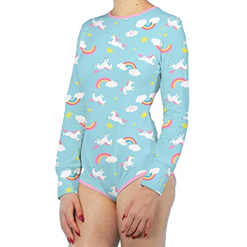 ABDL Onesie Unicorn Rainbow Long Sleeve