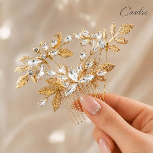 Set de 3 Peines Decorativos Dorados con Cristales miniatura 6