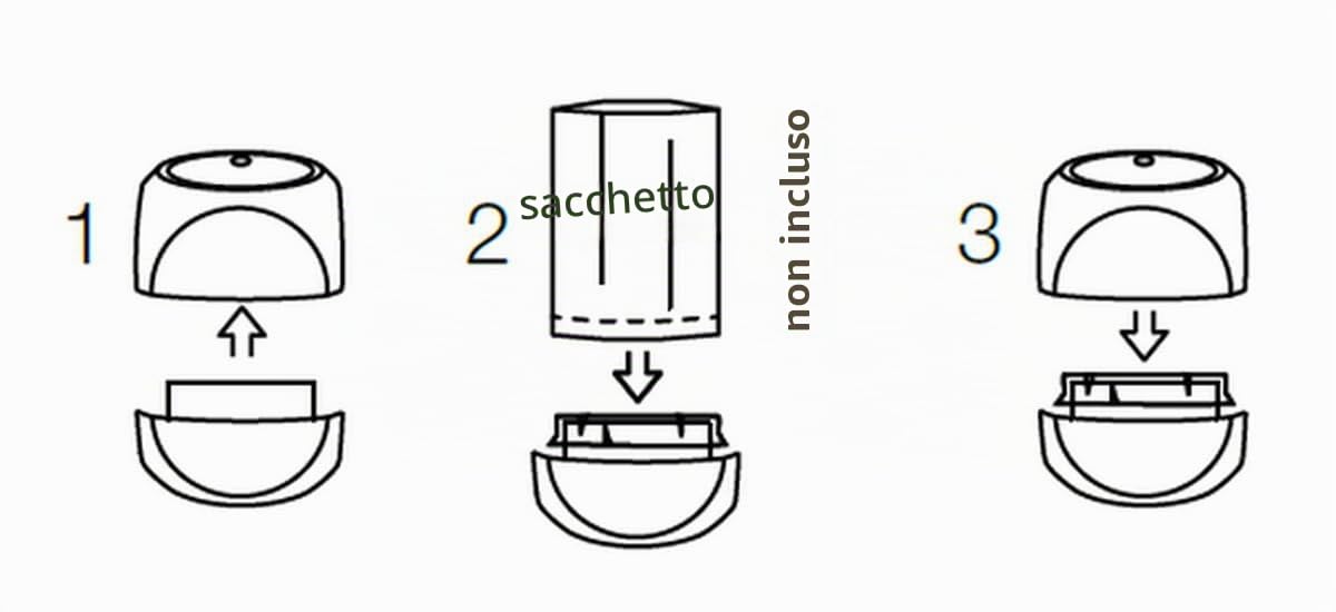 Spirella Pattumiera Contenitore per Rifiuti Bagno Coperchio Basculante 1 Litro Nera