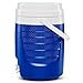 Igloo 2 Gallon Portable Sports Cooler Water Beverage Dispenser, Insulated Cooler Dispenser, Majestic Blue
