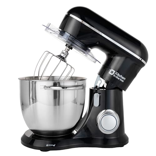 Batidora Amasadora 6L 1300W, Amasadora de Pan y Reposteria, Robot de Cocina con 10 Velocidades, Incluye Gancho Amasador, Paleta Batidora y Varilla Mezcladora,Kitchen in the box
