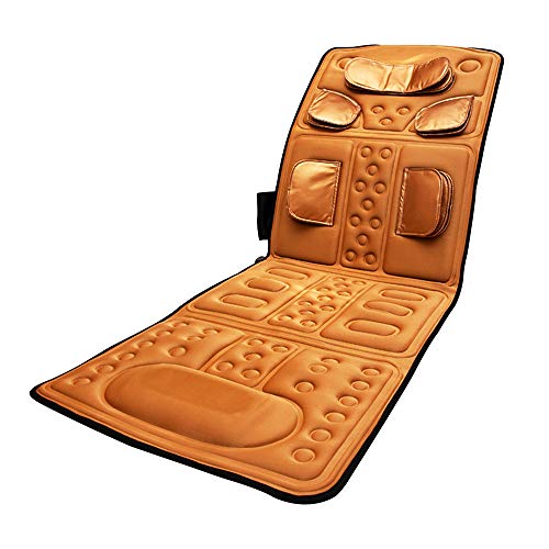 Tapete de massagem multifuncional para todo o corpo com vibração Shiatsu , 18 airbags Air Wave, colchão de massagem com aquecimento elétrico, pescoço, costas, cintura, pernas, 360 °