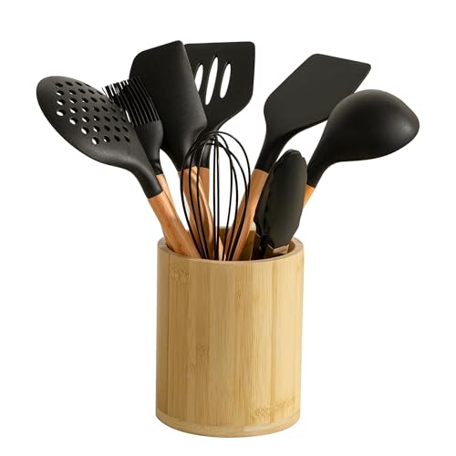 10 Best Bamboo Utensil Holders That Organize Your Kitchen Beautifully 6 Bamboo Utensil Holder for Kitchen Counter