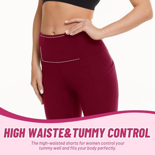 Image of CAMPSNAIL 4 Pack Biker Shorts for Women High Waist - 5 inch /8 inch Tummy Control Soft Athletic Yoga Workout Running Gym Shorts