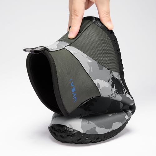 Image of Men's Waterproof 5.3-inch Ankle High Garden Shoes Rain Boots Slip-On Footwear for Gardening Farming Lawn Care Yard Work