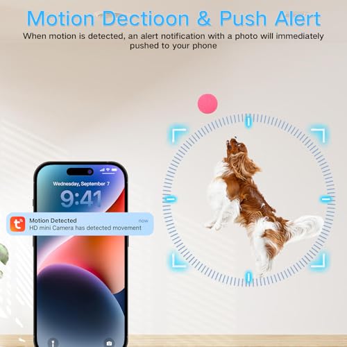 HKFUG WiFi Clock Camera Wireless 1080P HD Hidden Cameras Nanny Cam with Night Vision, Motion Detection Surveillance Cameras for Home, Pets, Office - Image 4