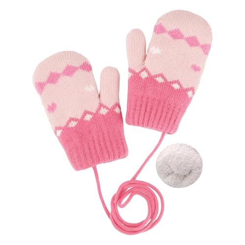 OVOY Warm Fleece Lined Toddler Mittens for Snow Play | Winter Gloves for Boys & Girls Ages 3-5 Years