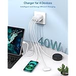 40W iPhone 16 Charger Block, 2Pack 4-Port Fast USB C Charger Blocks, Multiport PD Power Adapter & QC Plug iPhone Cube USBC Charging Brick Apple Adapter for iPhone 16/16 Pro/15/15 Pro Max/14/13/12/iPad - Image 2