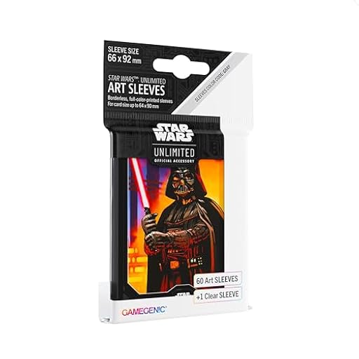 Gamegenic | Star Wars Unlimited Art Sleeves Darth Vader | Pack de 60 Fundas Ilustradas con Diseño Oficial y 1 Funda Transparente | Optimizado para Star Was Unlimited y Otros LCGs y TCGs | Ya disponible en tu tienda friki favorita! En mundofriki.es!