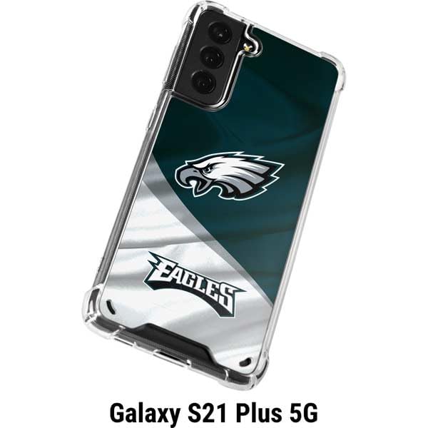 Skinit Clear Phone Case Compatible with Galaxy S21 Plus 5G - Officially Licensed NFL Philadelphia Eagles Design