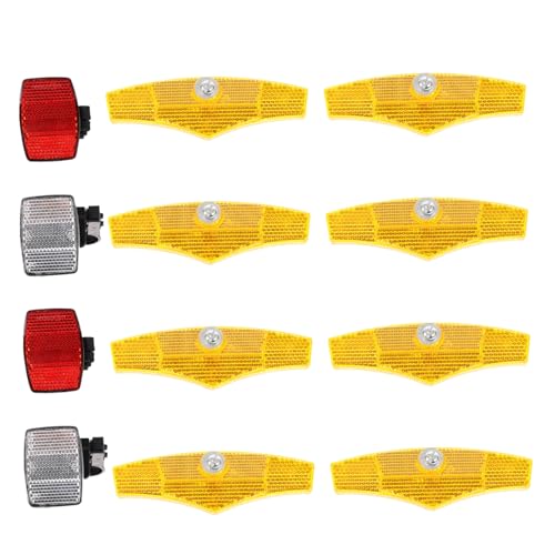 GANAZONO 12個自転車反射キット 前後用可能スポーク反射板 雨天対応高輝リフレクター 夜間走行 アクセサリー 簡単取り付けで視認性向上