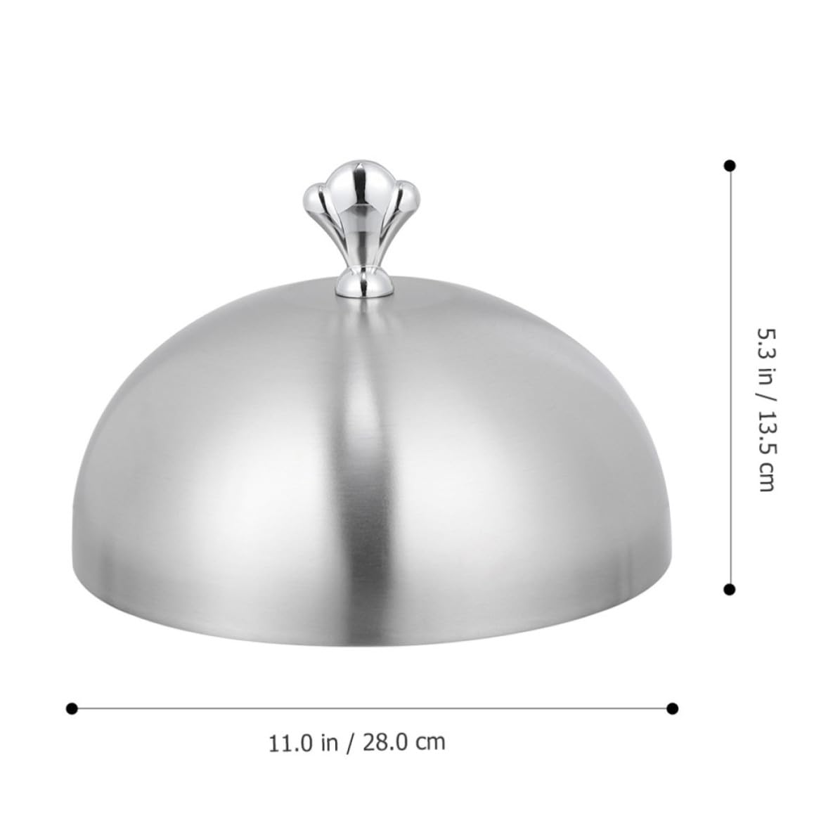 ifundom Lebensmittelabdeckung Schutzglocke Ölbeständige Edelstahl Speisen für Silberfarbene Rostfreie Abdeckhaube Runder Schüsselschutz und Restaurant und Küche