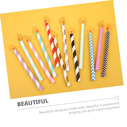 ABOOFAN 150 Peças De Enfeites De Vela Cuake Decorações De Bebê Enfeite De Palha Muffin Decoração De