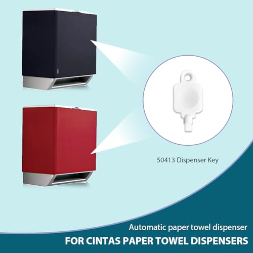 Image of (4Pcs) 50413 Toilet Tissue Paper Dispenser Key for Select Cintas & Georgia Pacific Dispensers,for Jumbo Roll Bath Tissue dispensers 58050、59009 and Vista Center-Pull Towel dispensers 54050