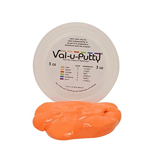 Val-u-Putty 10-3912 Exercise Putty, 3 oz. Capacity, Light, Orange