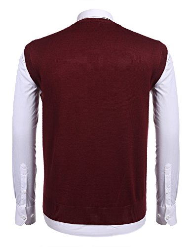 COOFANDY Maglione da uomo a quadretti, senza