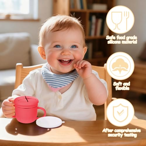 Image of Mity rain 2-Pack Stainless Steel Snack Containers, 4-in-1 Spill Proof